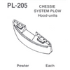 Details West PL-205 - Chessie System Plow Hood-units - HO Scale