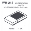 Details West WH-213 - Winterization Hatch 48" (Square) SD45's, F-45s - HO Scale