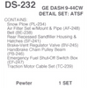 Details West DS-232 - GE Dash 9-44CW Detail Set: ATSF - HO Scale