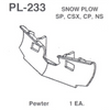 Details West PL-233 - Snow Plow SP, CSX, CP, NS - HO Scale