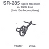 Details West SR-285 - Speed Recorder w/ Cable Line (Late Era Loco) - HO Scale