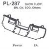 Details West PL-287 - Snow Plow: BN, GN, SOO, and Others - HO Scale