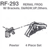 Details West RF-293 - Rerail Frog w/ Brackets, D&RGW, UP, & Others - HO Scale