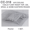Details West CC-318 - Air Cooling Coils F-Unit Roof Top - HO Scale