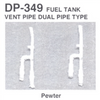 Details West DP-349 - Fuel Tank Vent Pipe Dual Pipe Type - HO Scale