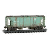 Micro-Trains Line 09544100 - PS-2 2 Bay Covered Hopper Penn Central (PC) 74216 (Weathered) - N Scale