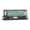 Micro-Trains Line 09544100 - PS-2 2 Bay Covered Hopper Penn Central (PC) 74216 (Weathered) - N Scale