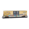 Micro-Trains Line 12344016 - 60' Rib Side High Cube Box Car TTX (TBOX) 665909 - Weathered and Graffiti - N Scale