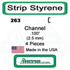 Evergreen 263 -  Styrene Channel .100"