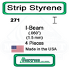 Evergreen 271 -  Styrene I-Beam .060