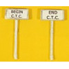 JL Innovative 838 - Begin/End C.T.C. Sign Set (2)    - HO Scale