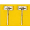 JL Innovative 839 - Stop RR Crossing 400 Ft. Sign (2)    - HO Scale