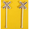 JL Innovative 845 - Railroad Crossbuck Signs (2)    - HO Scale