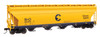 Walthers Mainline 910-49204 - ACF 5250 4-Bay Centerflow Covered Hopper Chessie (B&O) 601942 - HO Scale