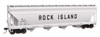 Walthers Mainline 910-49215 - ACF 5250 4-Bay Centerflow Covered Hopper Rock Island (RI) 13980 - HO Scale