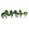 JTT 592130 - Super Scenic Trees: Deciduous 2-3" Green - 10pcs    - Multi Scale