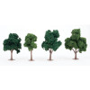 JTT 592132 - Super Scenic Trees: Deciduous 4-5" Green - 4pcs    - Multi Scale