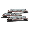 Micro-Trains Line 98302267 - New York Central with SW9 Frames 3-Pack  50' Flatcars New York Central (NYC) 499118, 499123, 499125 - N Scale