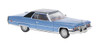 Brekina 18128 - 1972 Cadillac Coupe de Ville  Blue, Black  - HO Scale
