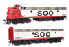 Walthers Proto 920-49555 - EMD FP7 & F7B DC Silent Soo Line (SOO) 2501A & 2501C - HO Scale