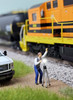 East Coast Circuits 95103 - Railfan Photographer with Working Camera Flash With Tripod  - HO Scale