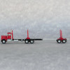 Trainworx 49083 - Kenworth W900 Log Truck Red  - N Scale