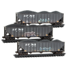 Micro-Trains Line 98305104 - 100-Ton 3-Bay Open Hoppers  Weathered 3-Pack Norfolk Southern (NS) 145649, 145891, 145998 - N Scale