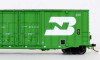 Moloco 60013-02 - ALT Delivery 4-72, ACF 50' Hi-cube non-Waffle, 8+8 plug door Burlington Northern (BN) 376005 - HO Scale