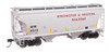 Walthers Mainline 910-49332 - 39' Trinity 3281 2-Bay Covered Hopper Winchester and Western Railroad (WW) 9693 - HO Scale
