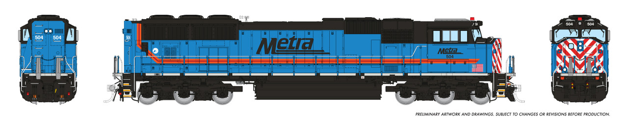 PRE-ORDER: Rapido 1048534 - EMD SD70MACH (DCC and Sound) Metra