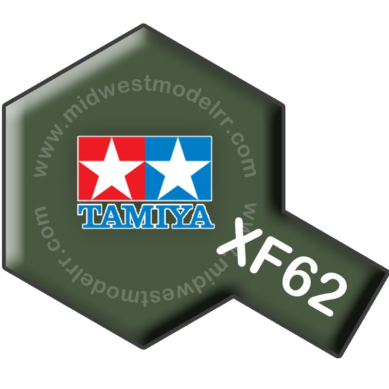 Tamiya 81362 XF-62 Olive Drab Acrylic Paint – 23ml Large Bottle, Flat