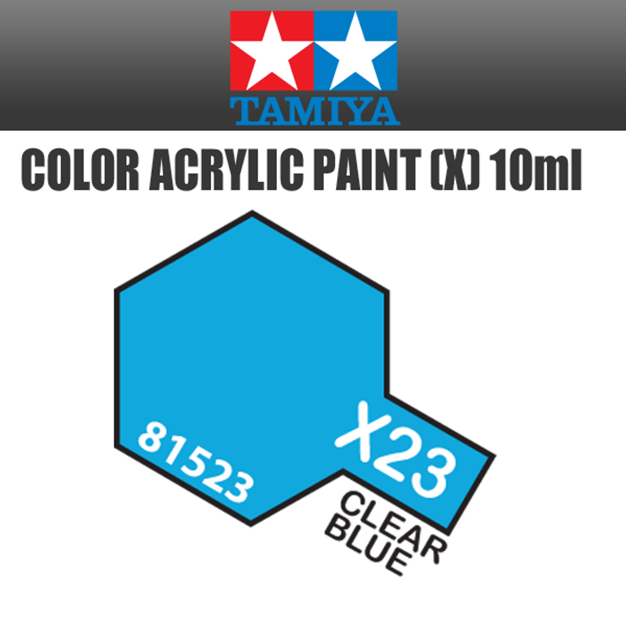 Tamiya Acrylic Mini X-23 Clear Blue Paint 10ml