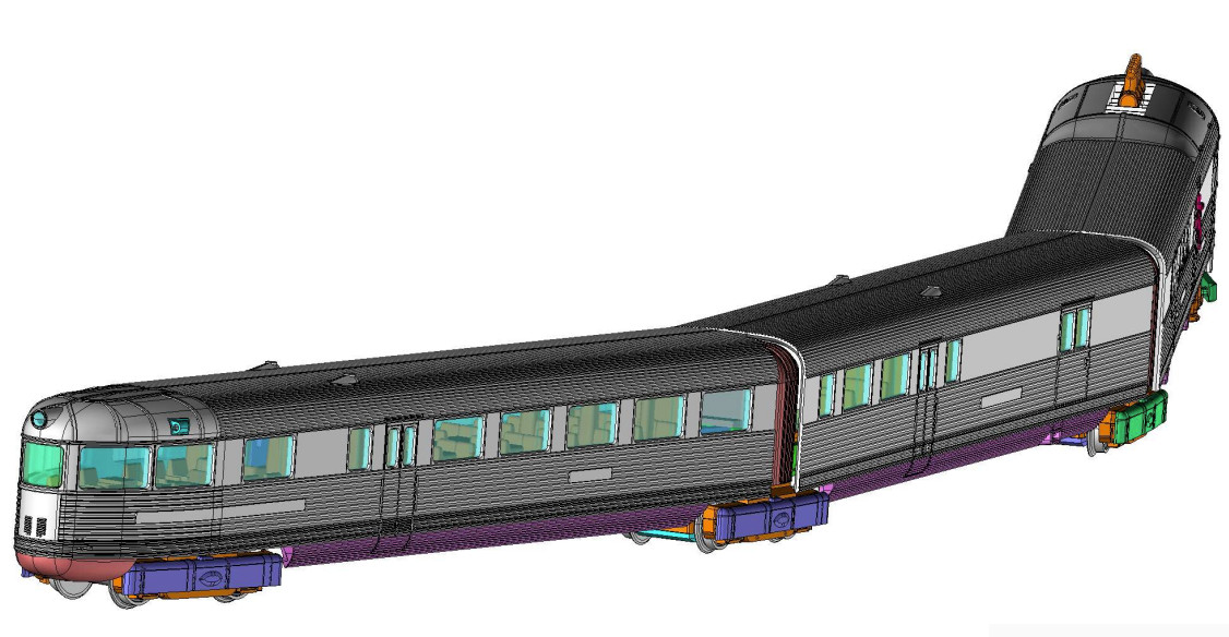 PRE-ORDER: Kato 106-101-DCC - Pioneer Zephyr 3 Car Set (DCC