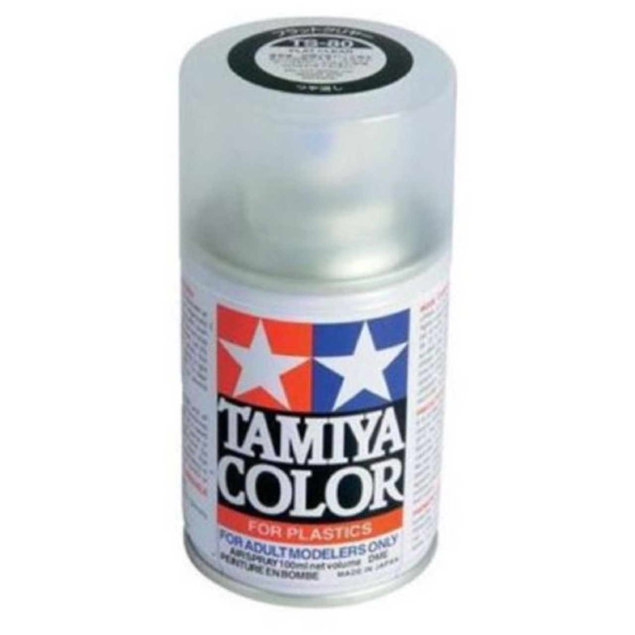 Tamiya 85080 - TS-80 Flat Clear 100mL Spray Can - Midwest Model Railroad