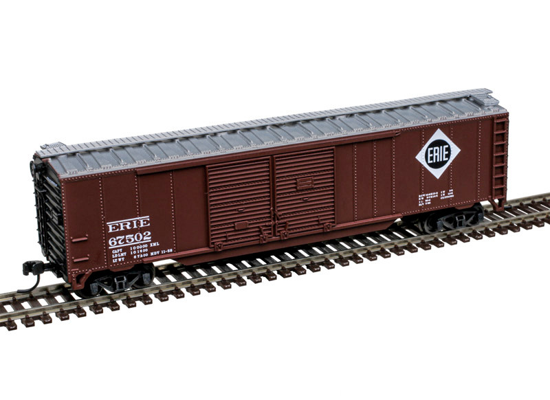 Atlas Trainman 50007322 - 50' Double Door Box Car Erie (Brown
