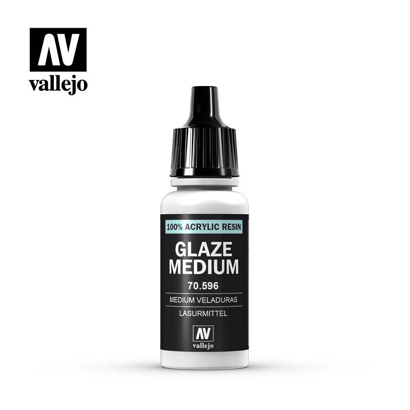 Vallejo #195 70-596 Glaze Medium 17 ml Bottle - Midwest Model Railroad