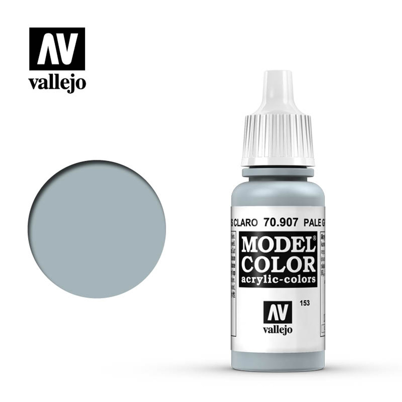 70907 Vallejo Model Color Paint: 17ml Pale Grey Blue (M153