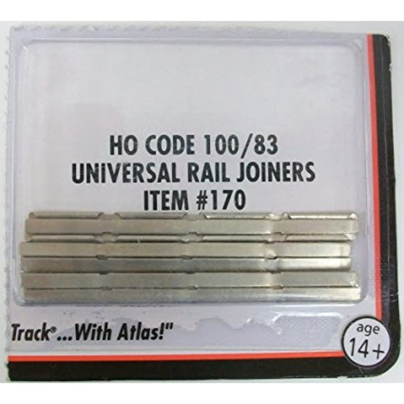 Atlas 170 Universal Rail Joiners (48 Per Package) Midwest Model