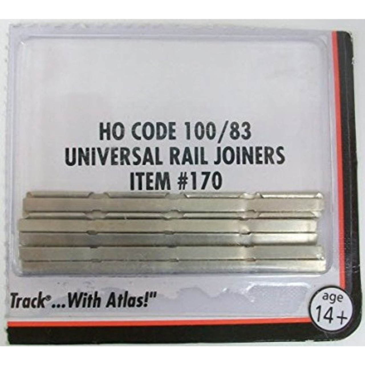 Atlas 170 Code 100 or Code 83 Universal Rail Joiners pkg(48) HO