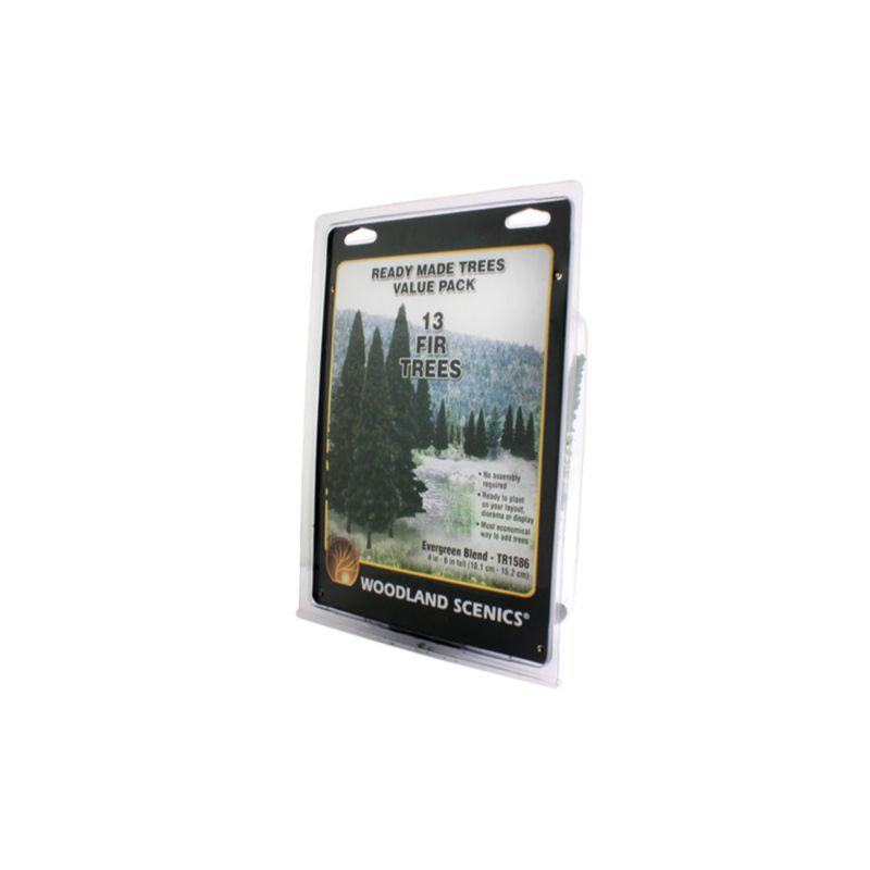 Woodland Scenics TR1586 - Ready Made Trees Value Pack Evergreen