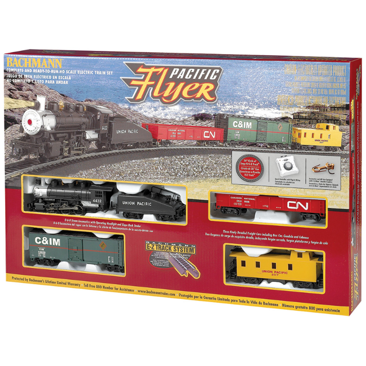 Bachmann 00692 - Pacific Flyer Ready-to-Run Train Set - HO Scale