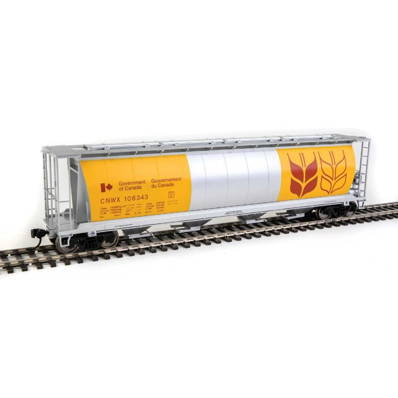 Walthers Mainline 910-7845 - 59' Cylindrical Hopper Canadian Wheat