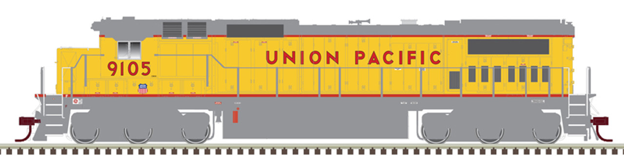 PRE-ORDER: Atlas 40005686 - GE DASH 8-40C w/ DCC and Sound Union Pacific  (UP) 9129 - N Scale