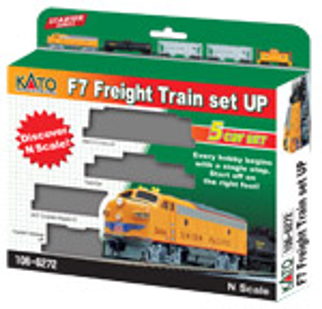 Kato 106-6272 - F7 Freight Set - Union Pacific (UP) - N Scale - Midwest  Model Railroad