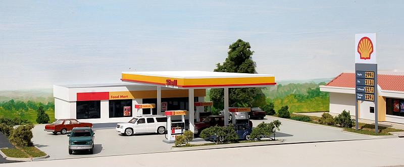 Summit Customcuts SH-001 - Shell Gas Station - HO Scale Kit