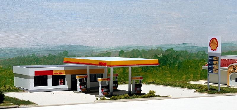 Summit Customcuts SH-002 - Shell Gas Station - N Scale Kit
