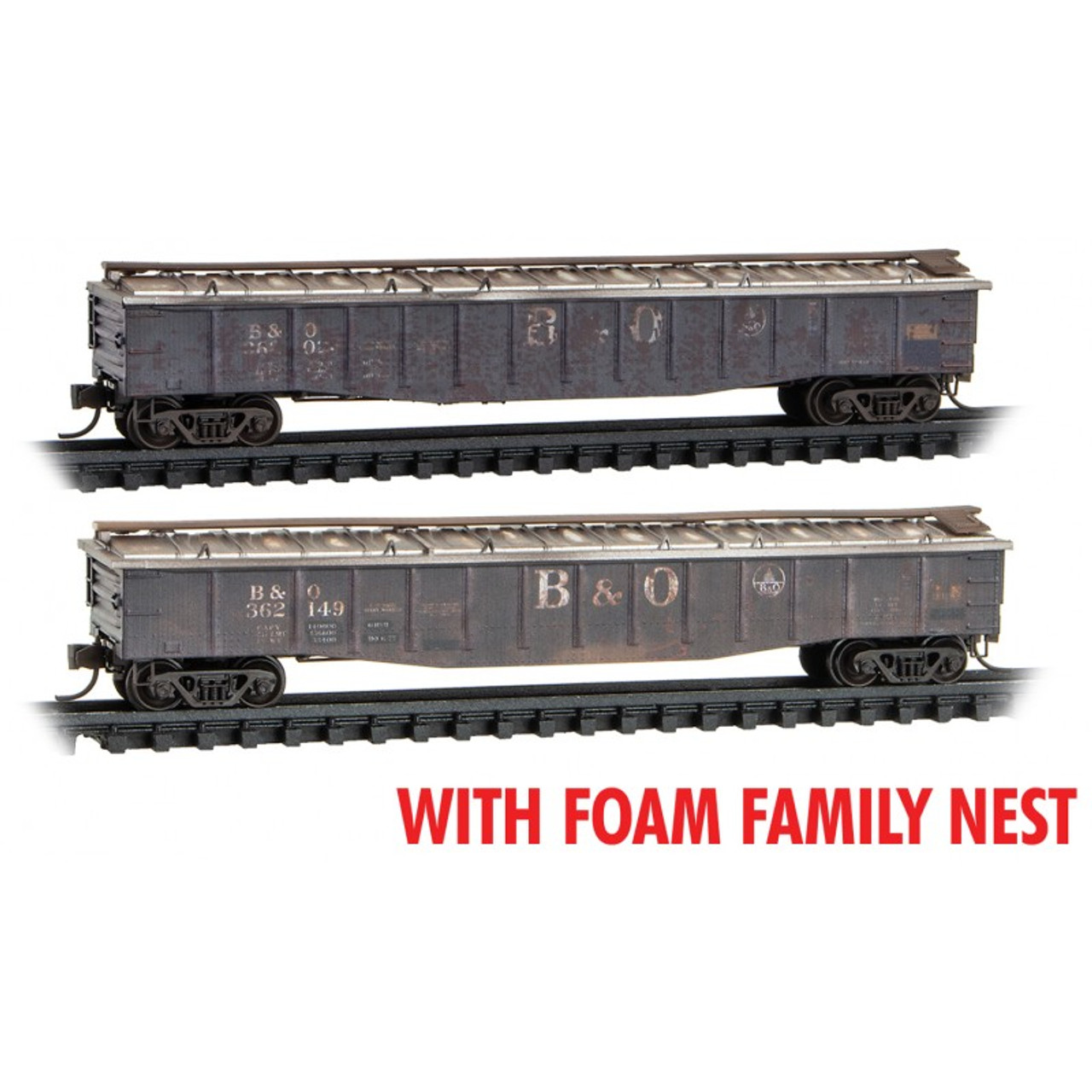 Micro Trains Line 99305069 50 Steel Side Gondola Weathered 2 pk