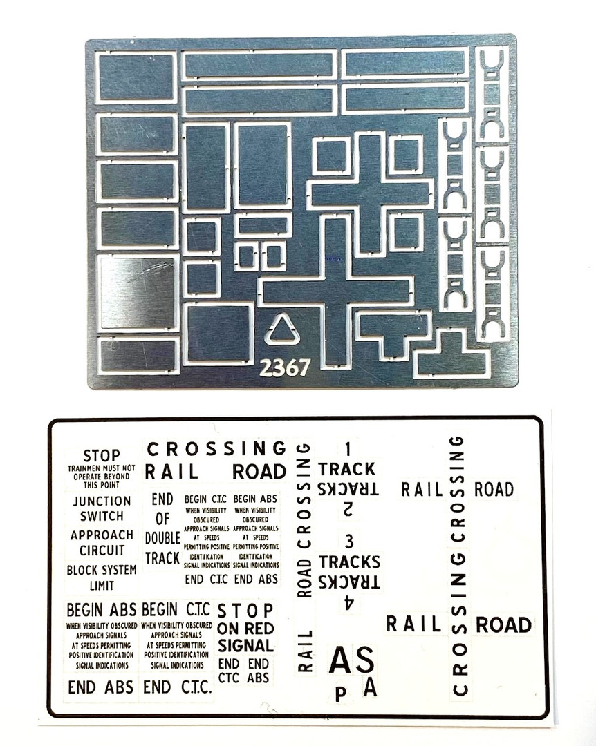 Showcase Miniatures 2367 - Trackside Signage - HO Scale Kit - Midwest ...