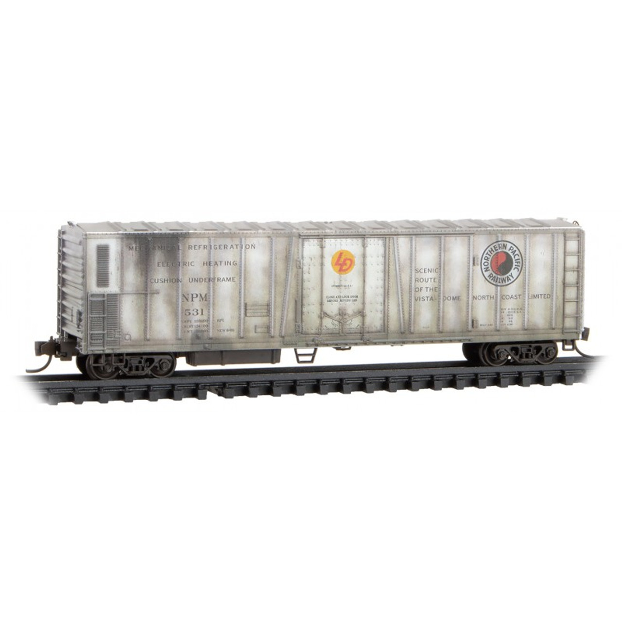 Micro-Trains Line 08144040 - 51' Rib Side Mechanical Reefer Weathered  Northern Pacific (NPM) 531 - N Scale