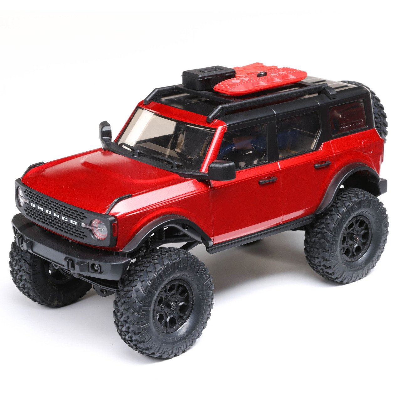 Axial 00006T1 - SCX24 2021 Ford Bronco 4WD Truck Brushed RTR, Red